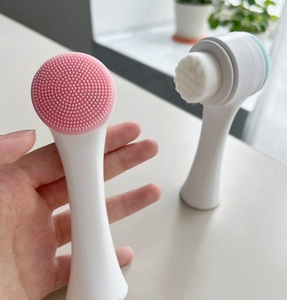 <span class=keywords><strong>Brosse</strong></span> de nettoyage du <span class=keywords><strong>visage</strong></span> portable 2 en 1 en silicone bon marché - Product Image 5
