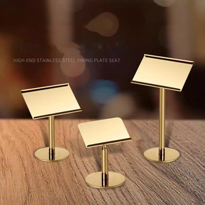 Nhà Hàng thẻ đơn chủ đám cưới bên bàn tên thẻ dây vàng thẻ đứng nhỏ Kim Loại bảng số chủ - Product Image 3