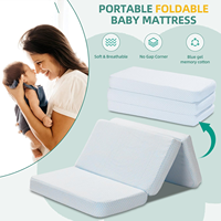 Matelas pliant en mousse à mémoire de forme pour enfants, orthopédique, lavable, hypoallergénique, personnalisable, pour l'école, l'hôtel et les voyages (OEM/ODM)