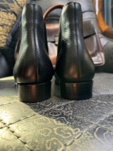 Bottes hautes pour hommes, hiver, doublure en velours chaud, bout carré, semelles en cuir Goodyear, semelles Harp, cuir grainé Hall Grain Shipwreck - Product Image 5