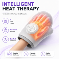 Masseur électrique vibrant pour les mains avec compression thermique pour soulager la douleur au poignet, aux doigts, à l'arthrite et au syndrome du canal carpien