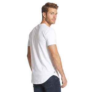 Camiseta Personalizada para Hombre con <span class=keywords><strong>Dobladillo</strong></span> Curvo, Corte Ajustado, Camiseta Larga Lisa para Hombre - Product Image 2