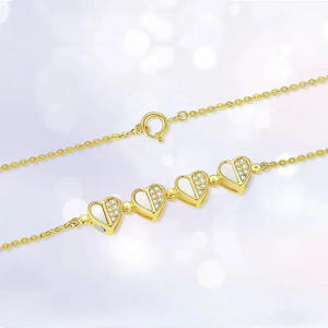 Hàn Quốc đơn giản thời trang phụ nữ đồ trang sức từ vòng cổ trái tim bốn lá Clover Shell Mặt dây chuyền vòng cổ một đa mặc - Product Image 6