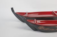 Équipement de restaurant japonais Plateau de service Décoration Bateau à sushi en plastique