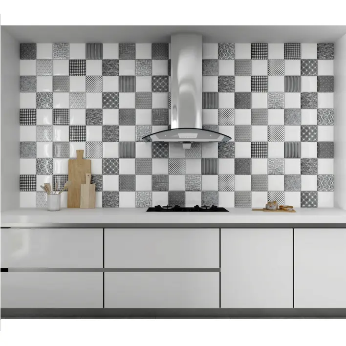 Черно-белая кухонная плитка Foshan FaTong, внутренняя стена 152x152 мм, керамическая плитка для хлеба, мраморная плитка для кухни в метро