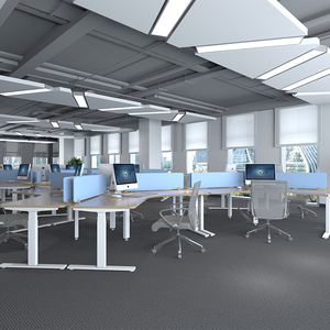 3 chân thép có thể điều chỉnh L hình dạng ngồi đứng điện Chiều cao có thể điều chỉnh góc 90 180 điều hành Bàn máy tính văn phòng - Product Image 5