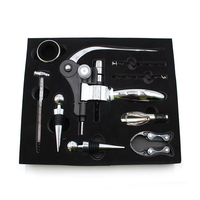 Ensemble de tire-bouchons de luxe 9 pièces en alliage de zinc durable avec tire-bouchon multifonction, accessoires de bar portables