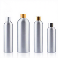 Flacons de voyage en aluminium argenté Zekai, contenants vides rechargeables, bouchon à vis, estampés à chaud, revêtement UV pour lotion, shampoing, huiles essentielles
