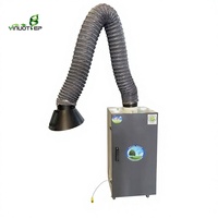 Purificateur de fumée de soudage à bras unique en acier durable, extracteur de fumée mobile avec garantie d'usine de 1 an