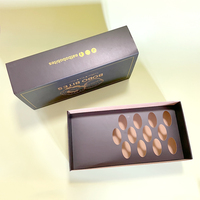 Vente en gros Emballage durable en papier ondulé imprimé personnalisé Boîtes de bouquet de beignets mochi de luxe noires avec logo