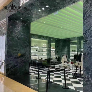 GOLDTOP Luxury Polished Prrada Green <b>Marble</b> Vibrant Emerald Slabs for High End Retail Walls and Luxury Hotel Feature Designs - Product Image 4
