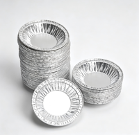 Moldes Redondos Desechables de Papel de Aluminio para Alimentos, Tamaño Mini, Bandejas para Tartaletas, Moldes para Hornear Tartas de Huevo, Moldes para Pastel de Queso, Paquete de Moldes para Hornear Tartas