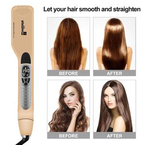 <span class=keywords><strong>Plancha</strong></span> profesional plana de <span class=keywords><strong>vapor</strong></span> para pelo para mujer, <span class=keywords><strong>plancha</strong></span> de cerámica para pelo, Control de temperatura, máquina de salón - Product Image 3