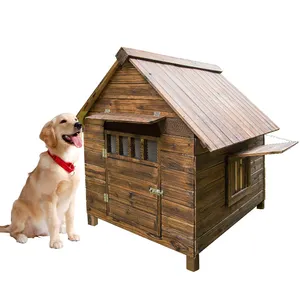 Всесезонный Универсальный деревянный уличный дождь солнцезащитный большой средний и маленький собачий питомец будка уличный будка теплый дом для собак