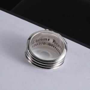 แหวนรูปกางเขนสไตล์โครมฮาร์ท วินเทจ พังก์ ฮิปฮอป สำหรับผู้ชายและผู้หญิง - Product Image 3