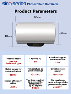 Hot Sale PV Direct Drive Dual Power Anti-Corrosion Enamel Solar Water <b>Heater</b> Custom Plug Logo EU CE Certified Food-grade Enamel - Product Image 6