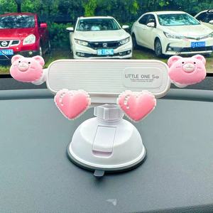 Soporte para Teléfono de <span class=keywords><strong>Coche</strong></span> con Diseño de Osito Rosa, Soporte Universal para Navegación, Antivibración, Estable, para Escritorio y <span class=keywords><strong>Coche</strong></span>, Flexible, Impermeable, con Ventosa - Product Image 2