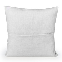 Taie d'oreiller en lin blanc 16 * 16in Sublimation Blanks Pocket Book Cushion Cover Home/Hotel Use Sublimation Throw Pillows