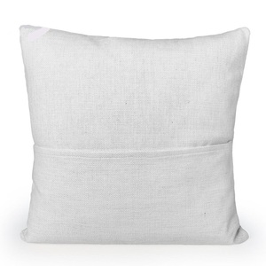 16 * 16in beyaz keten süblimasyon yastık kılıfı boşlukları cep kitabı minder kılıfı/otel kullanımı süblimasyon atmak yastıklar - Product Image 2