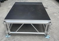 Scène en aluminium à hauteur réglable pour mariage et fête, plateforme modulaire d'assemblage 1,22*1,22/1,22*2,44M