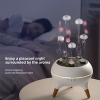 Diffuseur d'aromathérapie à effet flamme, diffuseur d'huiles essentielles, lampe méduse mobile, diffuseur d'arômes décoratif, humidificateur
