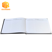Ensemble de livre d'or funéraire personnalisé, couverture rigide avec dorure à chaud, boîte de rangement assortie, pages à double colonne pour la commémoration