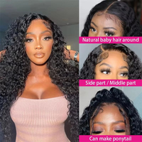 Peluca de Encaje HD 5x5, Cabello Humano Virgen Peruano sin Pegamento con Cutícula Alineada, Pelucas Frontales de Encaje HD para Mujeres Negras