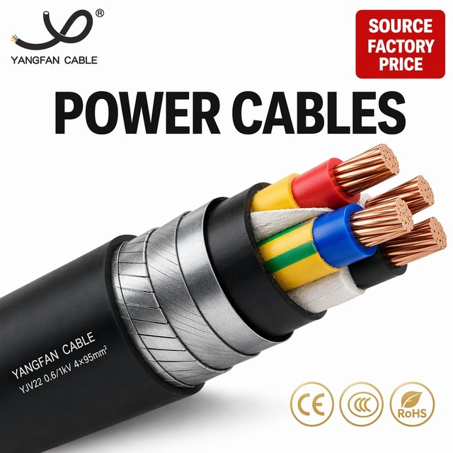XLPE SA Armoured Power Cable 3 Core 0.6/1kV Cu/XLPE/PVC/STA 3x185+1x95mm2 Underground Direct Burial Cable