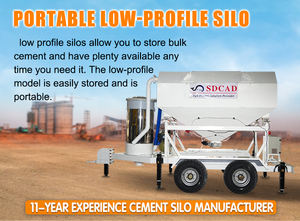 Horizontales Zementsilos Niedriges Tragbares Lagerbehältnis Skid-Montiertes Design für Mobile Betonmischanlagen - Product Image 3