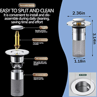 Tapón de desagüe universal moderno desechable para lavabos, baños, duchas y fregaderos de hotel