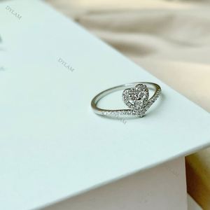 Dylam Heart Shape Clear Gemstone With S925 Size 6 to <b>9</b> Crown Curve Rings - Product Image 3