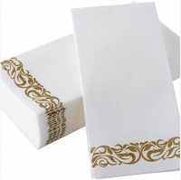 Santian papier personnalisé 55 gsm Airlaid serviette 1 pli jetable pliable serviettes de table avec sensation de lin pour les occasions haut de gamme