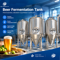 Cuve de Fermentation de Bière SUS304 316L Unitank à Fond Conique avec Balle de Pulvérisation CIP et Refroidissement par Gaine Glycolée pour Brasserie, Capacité Personnalisée