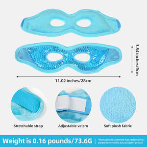 <span class=keywords><strong>Masque</strong></span> oculaire en gel à billes, bleu, avec trou, <span class=keywords><strong>pour</strong></span> soulager la fatigue oculaire, cercle noir, apaisant et confortable - Product Image 2
