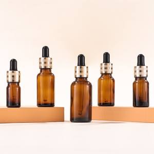 ขวดแก้วใส/สีชา สำหรับน้ำมันหอมระเหย ขนาด 5 มล. 10 มล. 15 มล. 20 มล. 30 มล. 50 มล. 100 มล. พร้อมหลอดหยดแก้ว ขายส่ง - Product Image 6