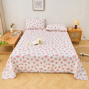 Nueva Sábana Plana Popular de Algodón Crudo Estampado, Tela Gruesa Antidesgarro, 400 Hilos, Ecológica y Antipilling para Uso en Hoteles y Hospitales - Product Image 1