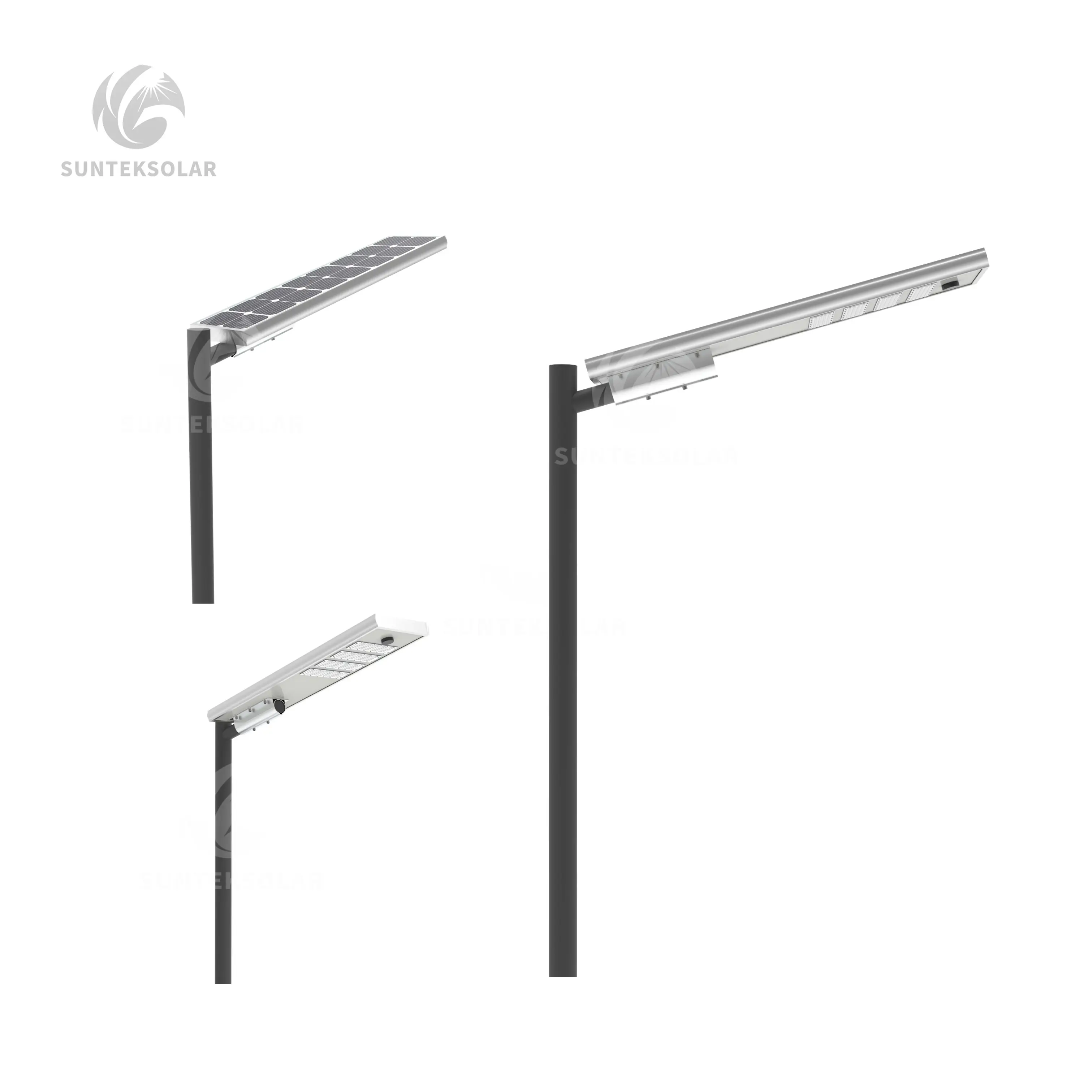 Esterno tutto in uno illuminazione stradale 90w 120w 150w solare lampada lampione solare