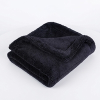 Serviette de séchage pour voiture en microfibre double face super absorbante LC, en polaire corail, 1200-1400GSM, épaisse et moelleuse, pour le detailing automobile