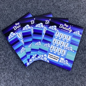 <span class=keywords><strong>Carte</strong></span> de remerciement personnalisée avec impression brillante dégradée bleu-violet, en promotion, pour boutique de cosmétiques - Product Image 5