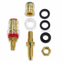 Bevenbi Bornes de liaison audio haut de gamme en cuivre pur plaqué or avec blindage EMI pour amplificateurs Hi-Fi et systèmes audio