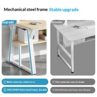 Bureau intégré avec étagère, bureau d'ordinateur de bureau pour la maison et la chambre, bureau d'étudiant pour maison de location, bureau d'écriture simple, bureau d'apprentissage