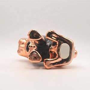 Assiettes en forme <span class=keywords><strong>de</strong></span> bouledogue or rose dernier modèle boîte <span class=keywords><strong>de</strong></span> sauvegarde <span class=keywords><strong>de</strong></span> pièces 3D en céramique tirelires personnalisées en forme d'animal pour cadeau d'enfant - Product Image 6