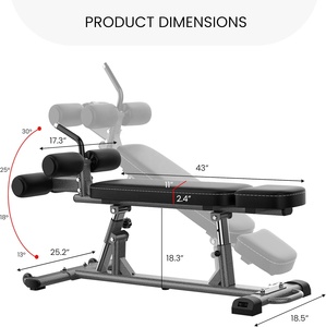 <span class=keywords><strong>ONESTAR</strong></span> SPORTS Banc de musculation multifonctionnel réglable professionnel tendance pour salle de sport, banc de musculation de 20 kg - Product Image 2