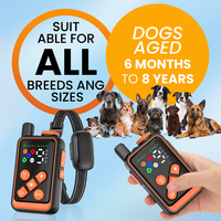 Collier de dressage pour chien rechargeable avec télécommande, vibrations réglables (1-9 niveaux), dispositif anti-aboiement à ultrasons
