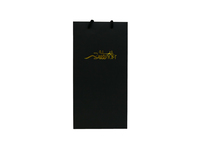 Personnalisez votre propre logo en feuille d'or de marque de luxe noir mat sacs cadeaux en papier fantaisie