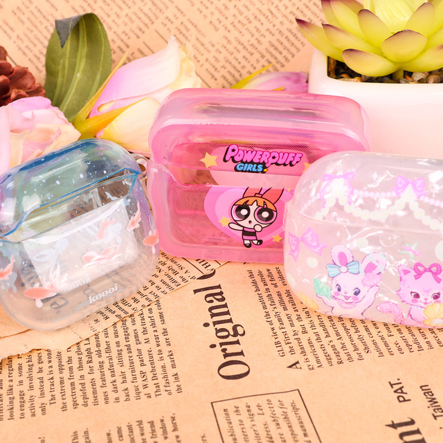 Transparent Custom Acrylic Bluetooth Earbud Case, Colorful Patterned Portable Protective Cover, Perfect Gift