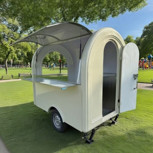 Camion de cuisine mobile à 3 roues en acier inoxydable pour la vente de nourriture rapide, de bonbons et de snacks - Product Image 1