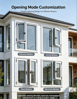 Ventana Abatible de Vinilo Blanco UPVC Resistente al Viento con Múltiples Cámaras de Alta Resistencia para Apartamento, Diseño Personalizado