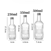 Transparante glazen fles met aluminium schroefdop voor fruitwijn, sap & likeur, dranken, melkthee 250ml 350ml 500ml