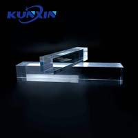 Kunxin brillant personnalisé solide affichage vierge acrylique Cube cylindre cristal clair trapèze bloc acrylique